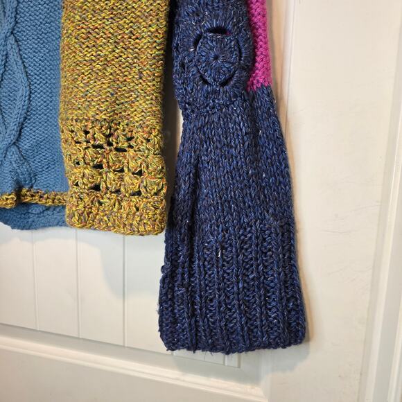 Parallel Peruvian Alpaca Wool Bold Crochet Bell Sleeve Sweater Unique and Rare - Picture 6 of 16